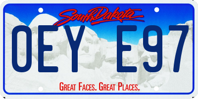 SD license plate 0EYE97