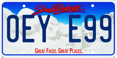 SD license plate 0EYE99