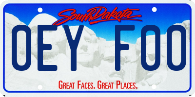 SD license plate 0EYF00