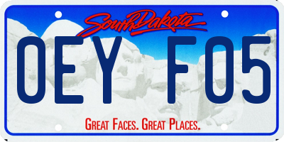 SD license plate 0EYF05