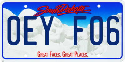 SD license plate 0EYF06