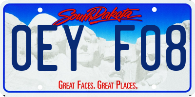 SD license plate 0EYF08