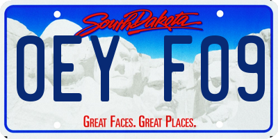 SD license plate 0EYF09