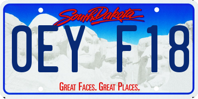 SD license plate 0EYF18