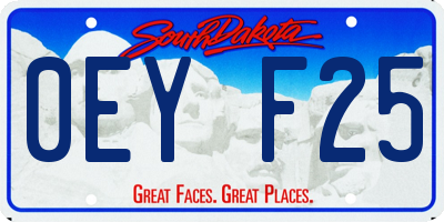 SD license plate 0EYF25