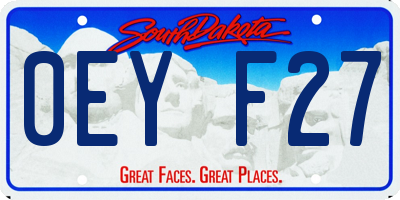 SD license plate 0EYF27