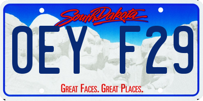 SD license plate 0EYF29
