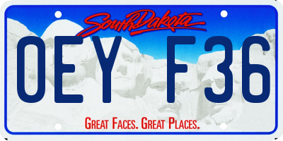 SD license plate 0EYF36