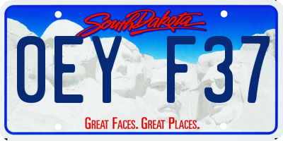 SD license plate 0EYF37