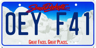 SD license plate 0EYF41