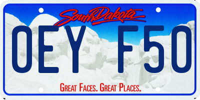 SD license plate 0EYF50