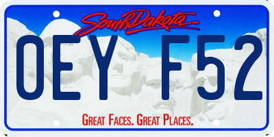 SD license plate 0EYF52