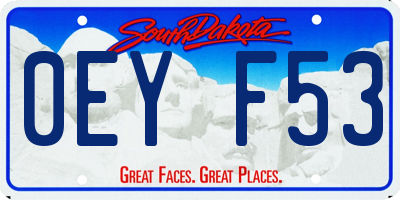 SD license plate 0EYF53
