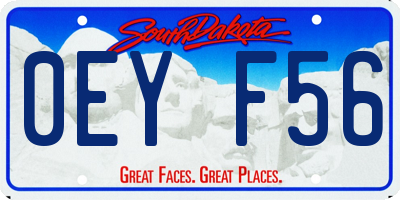 SD license plate 0EYF56