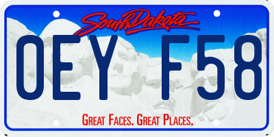 SD license plate 0EYF58