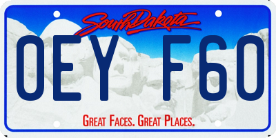 SD license plate 0EYF60