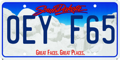 SD license plate 0EYF65