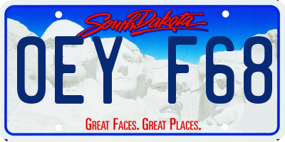 SD license plate 0EYF68