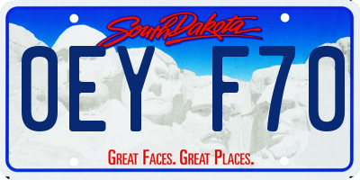 SD license plate 0EYF70