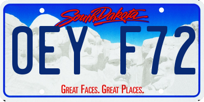 SD license plate 0EYF72