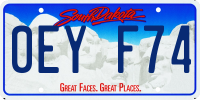 SD license plate 0EYF74