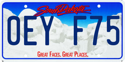 SD license plate 0EYF75