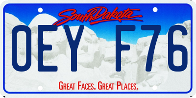 SD license plate 0EYF76