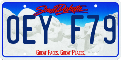 SD license plate 0EYF79