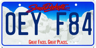 SD license plate 0EYF84