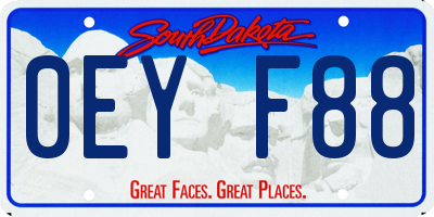 SD license plate 0EYF88