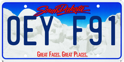 SD license plate 0EYF91