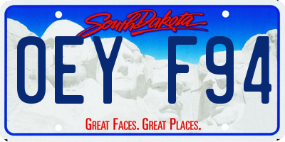 SD license plate 0EYF94