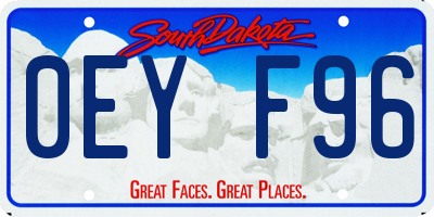 SD license plate 0EYF96