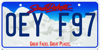 SD license plate 0EYF97