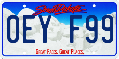 SD license plate 0EYF99