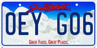 SD license plate 0EYG06