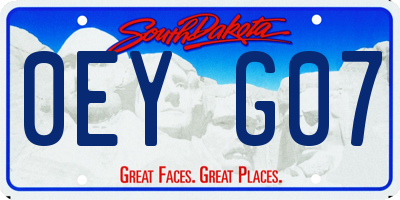 SD license plate 0EYG07