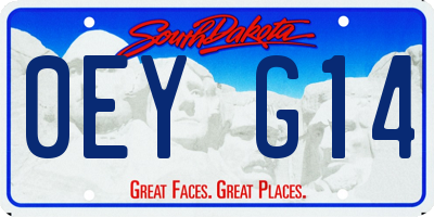 SD license plate 0EYG14