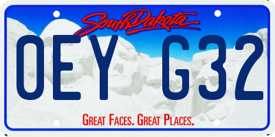 SD license plate 0EYG32
