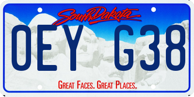 SD license plate 0EYG38