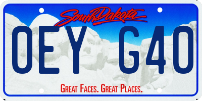 SD license plate 0EYG40