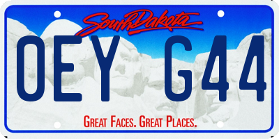 SD license plate 0EYG44