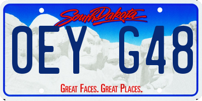 SD license plate 0EYG48