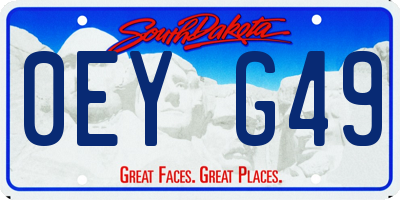 SD license plate 0EYG49