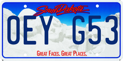 SD license plate 0EYG53