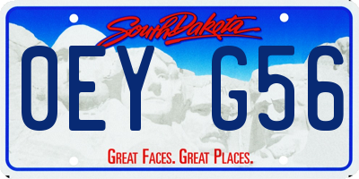 SD license plate 0EYG56