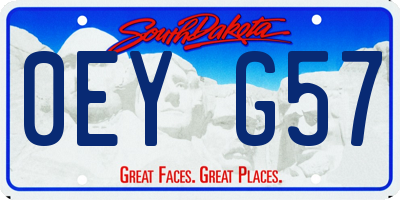SD license plate 0EYG57
