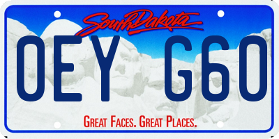 SD license plate 0EYG60