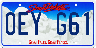 SD license plate 0EYG61