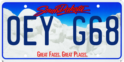 SD license plate 0EYG68